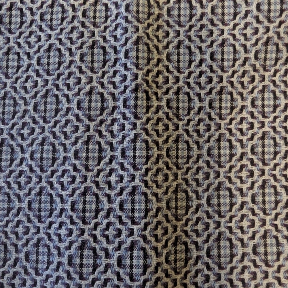 Men's Tasso Elba Button-Up Patterned Purple/Blue Dress Shirt Size Medium - Picture 7 of 9